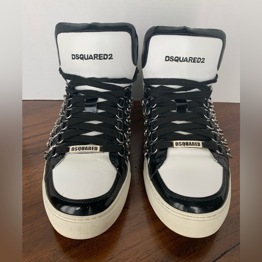 DSQUARED2 Monochrome High-Top Sneakers